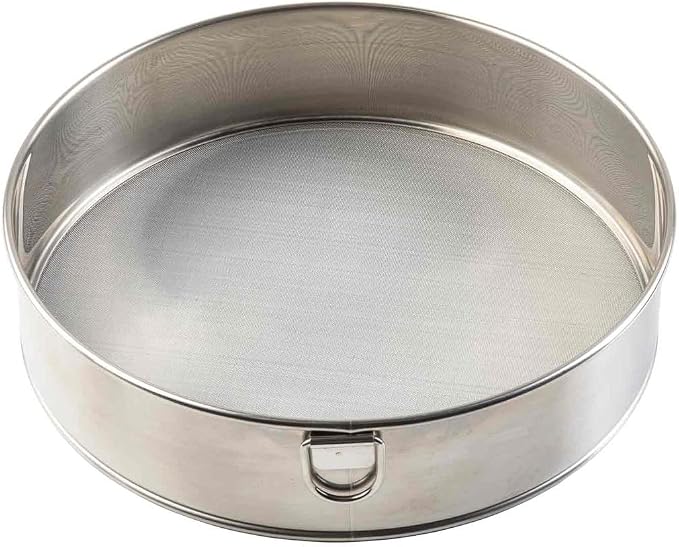 Tablecraft Fine Mesh Sieve Strainer, 8-Inch Round Durable Stainless Steel