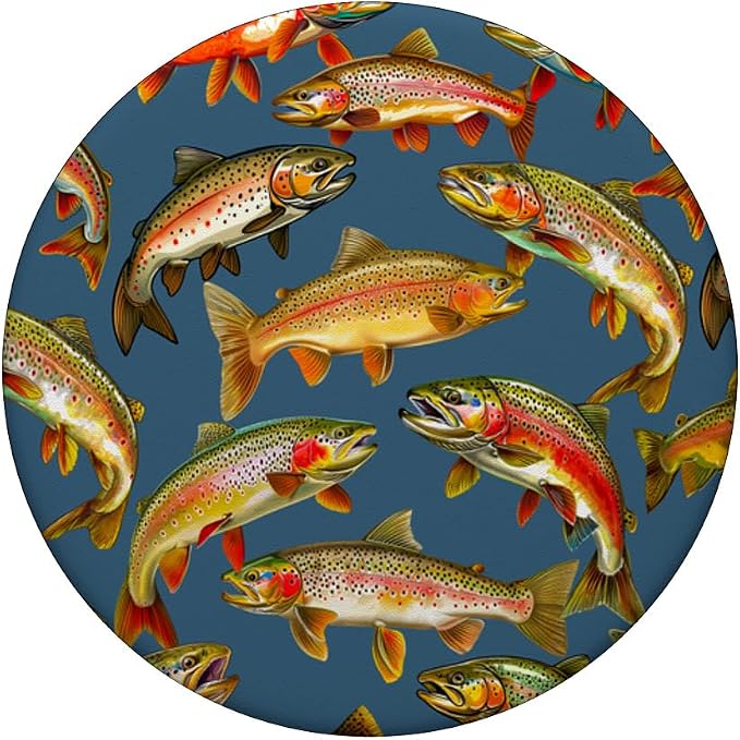 Fishing Fisherman Trout Fishing PopSockets PopGrip for MagSafe