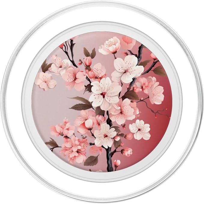 Floral Sakura Flower Lover Pink Cherry Blossom PopSockets PopGrip for MagSafe