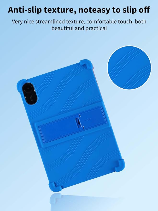 Case for Xiaomi Redmi Pad 2 Tablet 11inchNOUKAJU Tablet Protection CaseAdjustable BracketSoft SiliconeSilicone Protection Cover for Redmi Pad 2(Black)