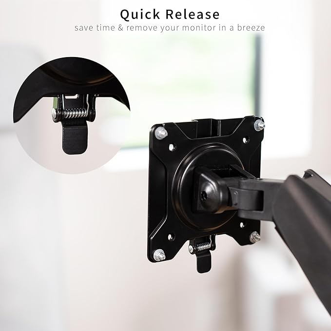 VIVO Adapter VESA Mount Quick Release Bracket Kit, Stand Attachment and Wall Mount Removable VESA Plate for Easy LCD Monitor and TV Screen Mounting, Stand-VAD2