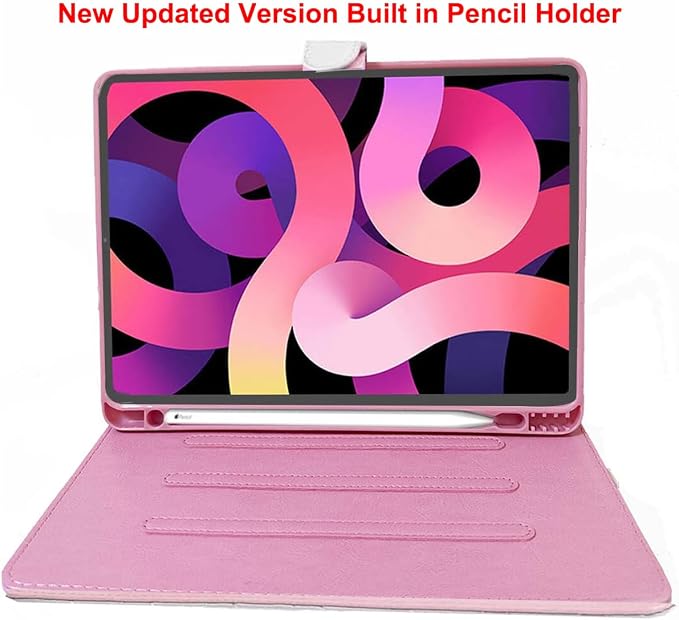 for iPad (A16) 11th Gen 11 Inch 2025/iPad 10th Generation 10.9 2022 Case with Pencil HolderCute Crown Diamond Elegant PU Leather Auto Sleep/Wake Stand Protective Case for iPad 10/11thBlack