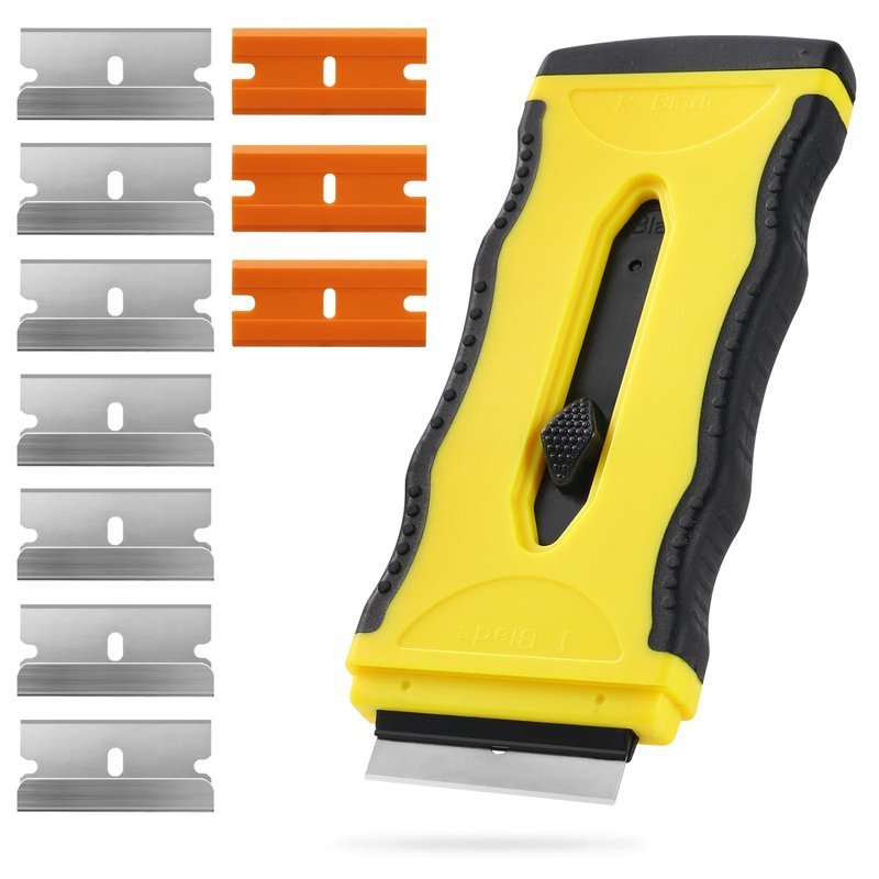 Kiemeu Oven Razor Blade Scraper Tool For Glass Stove Top Scraper Tool