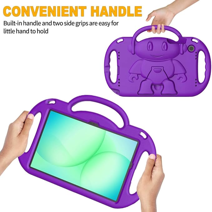 Kids Case for Samsung Galaxy Tab A11+ Plus/A9+ Plus 11 Inch Black | Shockproof Lightweight Protective Cover with Handle Stand and Adjustable Strap Fit for Galaxy Tab A11+ 2025/A9+ 2023