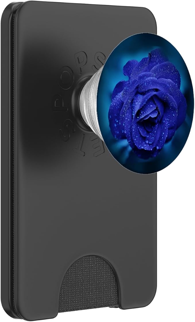 Blue Rose Flower Design - Great Gift Idea for Girls &amp Women PopSockets Adhesive PopGrip