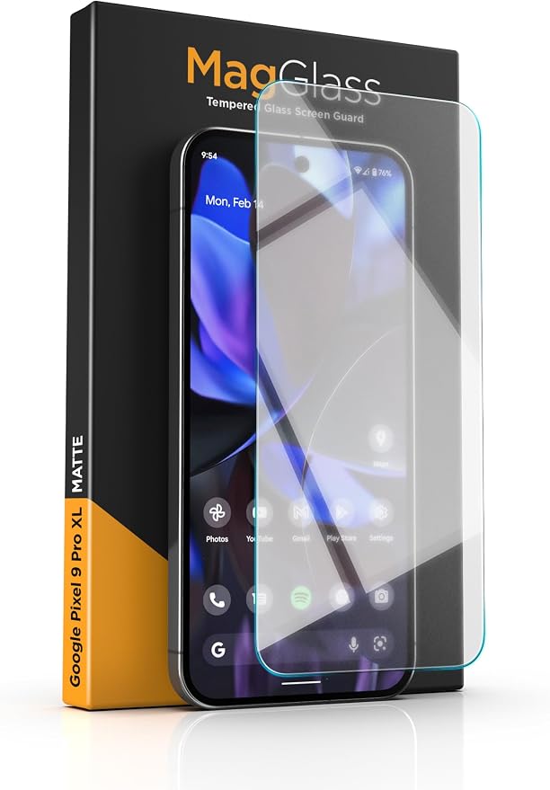 magglass for Google Pixel 9 Pro XL Screen Protector (Fingerprint Compatible) with Easy Install Applicator Full Coverage HD Tempered Glass &amp Camera Lens Protector (6.8)