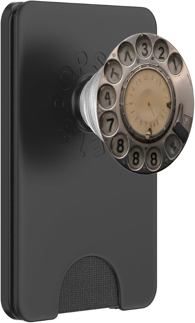 Vintage Rotary Telephone Illustration Print PopSockets PopGrip for MagSafe