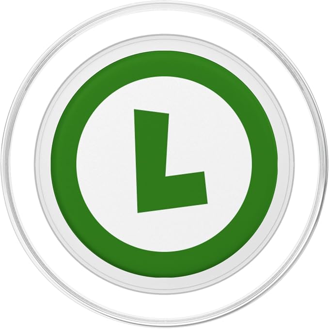 Super Green Letter L Video Game Icon Logo PopSockets PopGrip: Swappable Grip for Phones &amp Tablets PopSockets Adhesive PopGrip