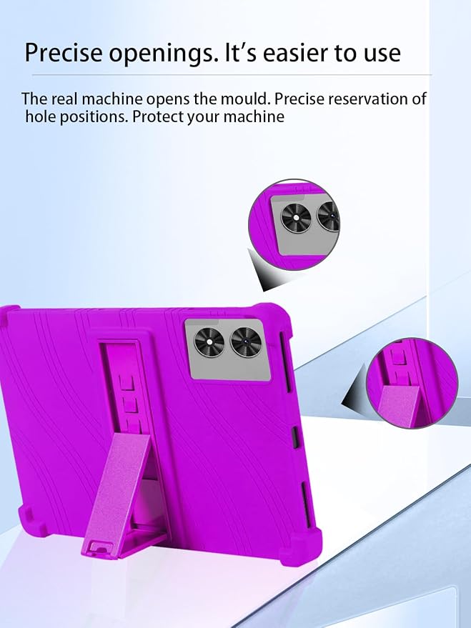 for Frameflow P11T Android 16 11-Inch TabletUYRUREL Skin-Friendly Soft Silicone Protective CaseFull Protection Against Drops and Scratcheswith Adjustable Viewing StandBlack.