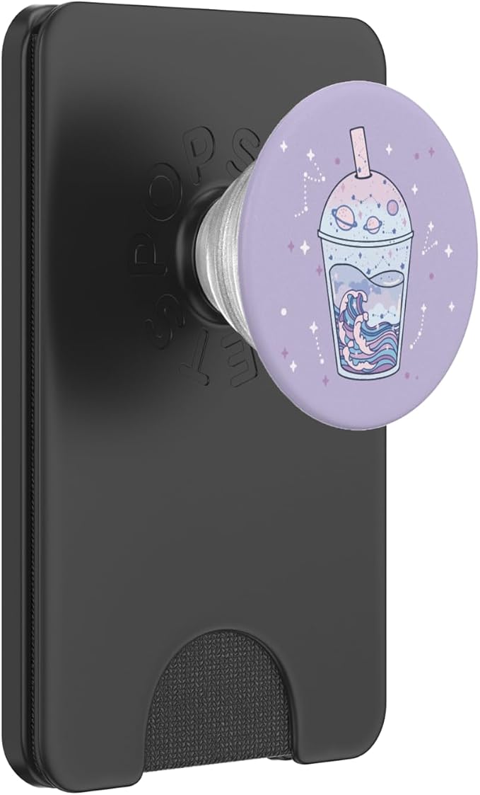 Kawaii Aesthetic Cute Boba Milk Tea Lover Japanese Waves Art PopSockets Adhesive PopGrip