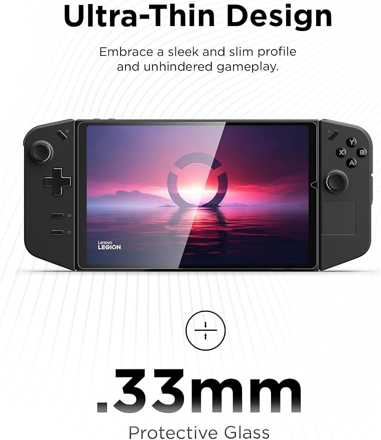 Lenovo Legion Go Screen Protector - Ultra-Thin 0.33mm Protective Glass with 9H Hardness - Guards Against Drops Scratches and Scrapes - Easy Application High Transparency