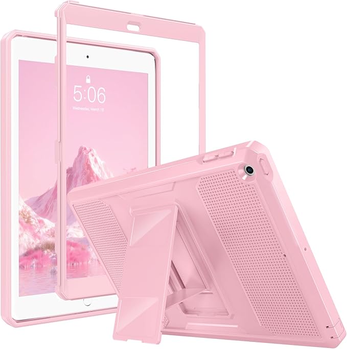 MoKo Shockproof Case Fit 2018/2017 iPad 9.7 6th/5th Generation Black | Heavy Duty Shockproof Full Body Rugged Hybrid Cover with Built-in Screen Protector for Apple iPad 9.7 Inch 2018/2017