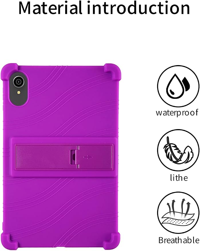 for ApoloSign EP103A 10.1 Tablet CaseBOVUGAC Soft Silicone Case Adjustable Stand Shockproof Kids Friendly (Black)