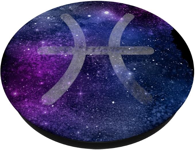 Pisces Galaxy Stars Horoscope Sign Purple Blue Black PopSockets Standard PopGrip