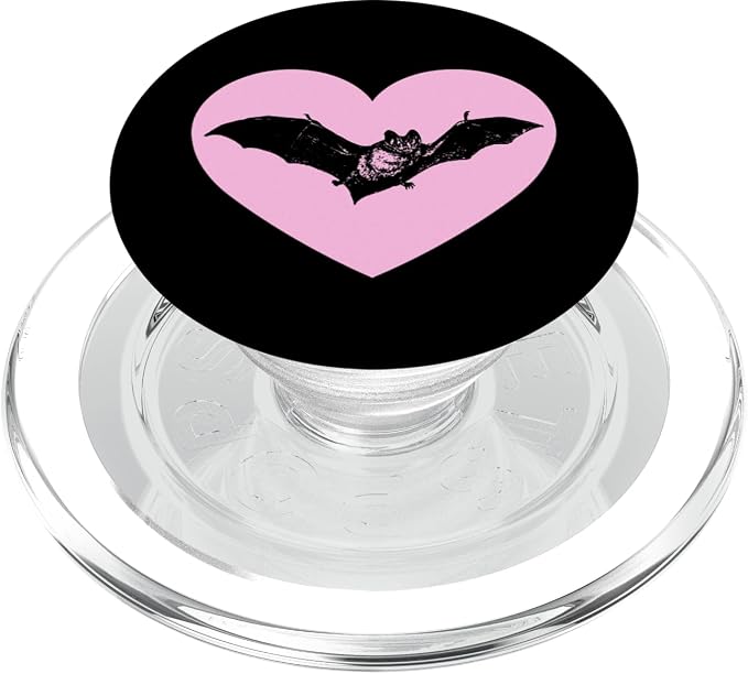 Gothic Bat Red Heart Goth Halloween Valentine's Day PopSockets Adhesive PopGrip
