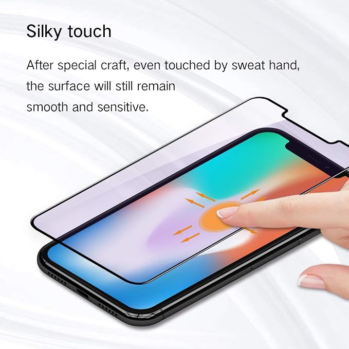 PERFECTSIGHT Blue Light Tempered Glass Screen Protector compatible with iPhone 11 Pro Max 2019 iPhone Xs Max 2018 6.5 inch HD Anti Fingerprint 2X Stronger Alignment Frame Easy Installation