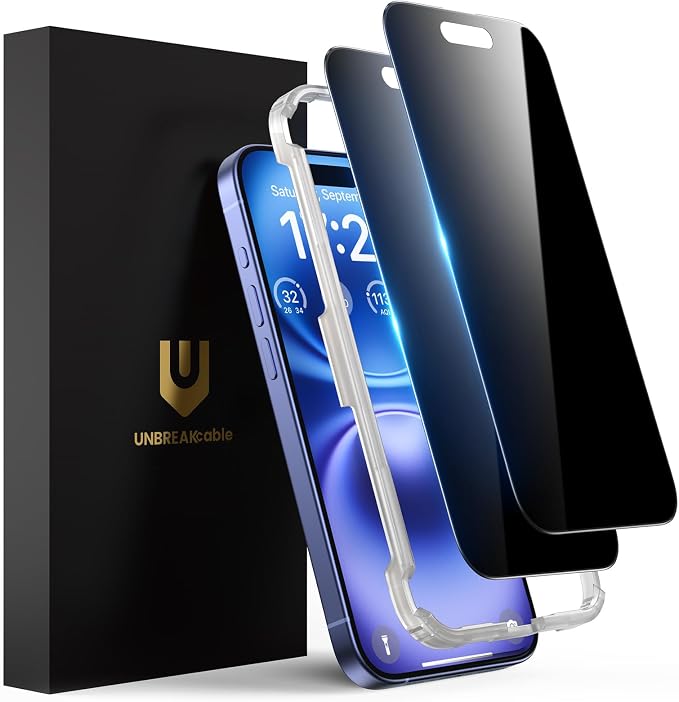 UNBREAKcable 2 Pack Privacy Screen Protector for iPhone 11 Pro Max/Xs Max Shatterproof Tempered Glass [True 28°Anti Spy] [9H Hardness] [Easy Installation] Protector for Apple 6.5