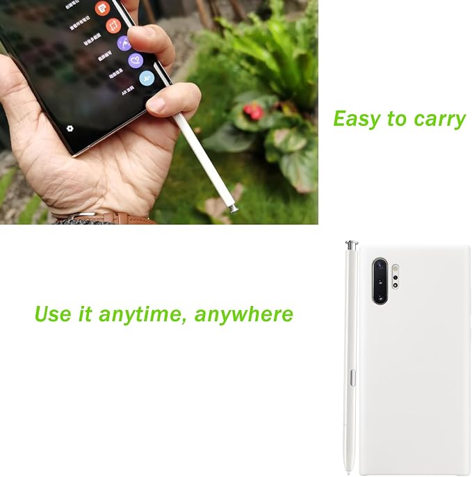 Galaxy Note 10 S Pen Replacement for Samsung Galaxy Note 10 Touch S Pen Galaxy Note 10 Stylus Pen for Samsung Galaxy Note 10+ Stylus Pen (WithBluetooth White)
