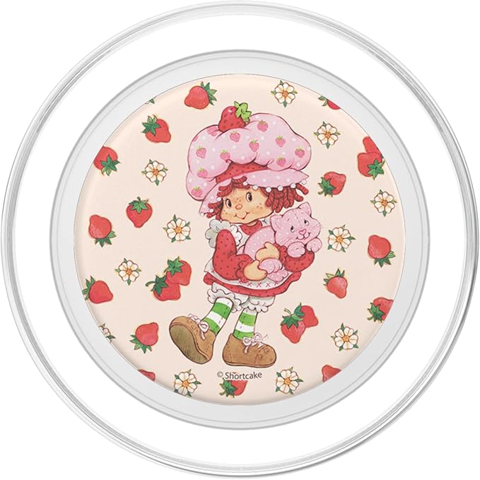 Strawberry Shortcake &amp Custard Strawberries &amp Daisies Retro PopSockets Adhesive PopGrip