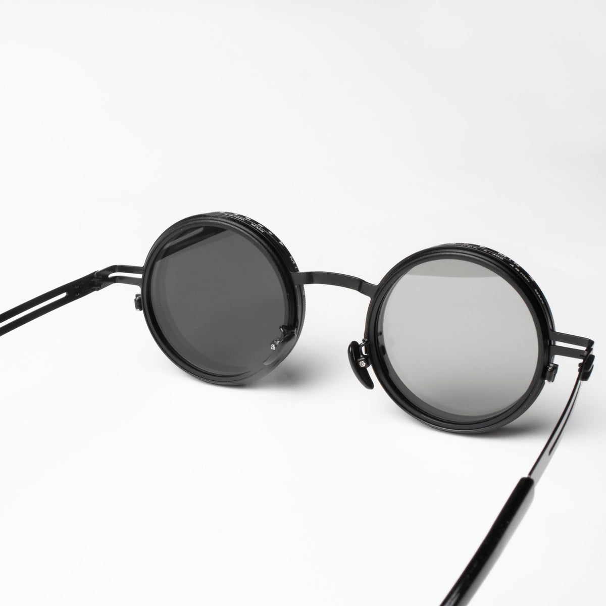 Adjustable Tint Sunglasses, 1-9 Gears Steampunk Retro Metal Round Polarized Glasses with ND Filter Lenses