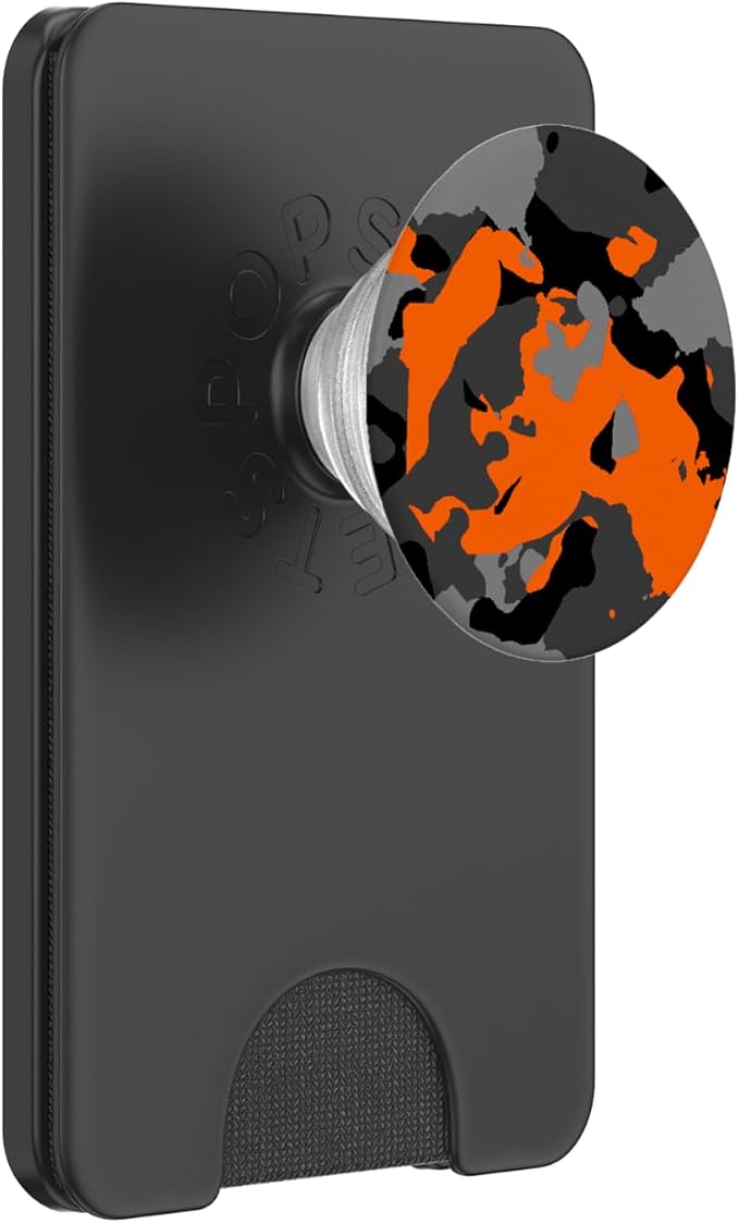 Orange Camouflage PopSockets Adhesive PopGrip