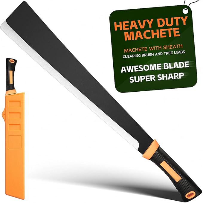 Billhook Sickle Machete for Yard Work Cutting Trees Heavy Duty machetes Mexicanos de Trabajo Best Machete Camping,Gardening Machete,Land Management,Hunting and Outdoor.