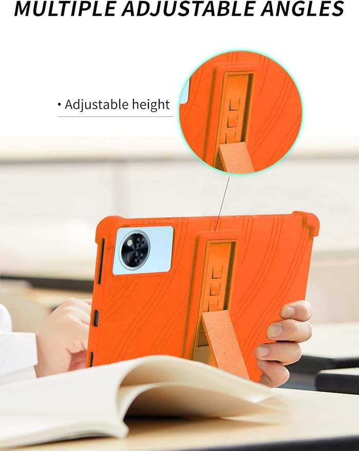Case for Raemond M70 /Doogee U11 Tablets 11 Inch Tablet 2025- Soft Silicone Shock Proof Lightweight Stand Rubber Shell Protective CoverKids Friendly Soft Silicone Adjustable Stand CoverBlack