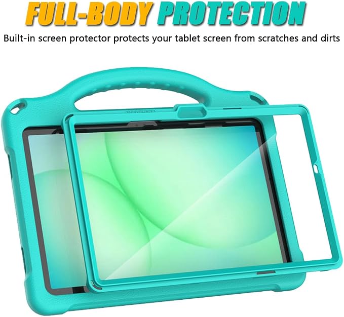 Kids Case for Samsung Galaxy Tab A11 Plus 2026 /A9 Plus 2023 11 inch Tablet | Sanyetral Galaxy Tab A11+/A9+ Case with Screen Protector Shockproof Handle Stand Protective Cover with Shoulder Strap -Bl