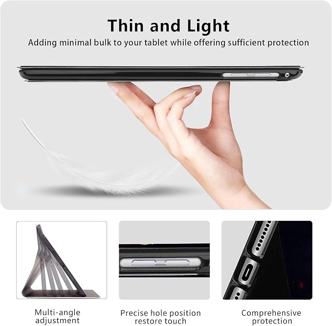 Case for iPad Air 11-inch (M4 2026 / M3 2025 / M2 2024) iPad Air 5th/4th Gen (2022/2020) 10.9 Slim PU Leather Folio Stand &amp Auto Sleep/Wake Protective Smart Cover Tree Fluorescent