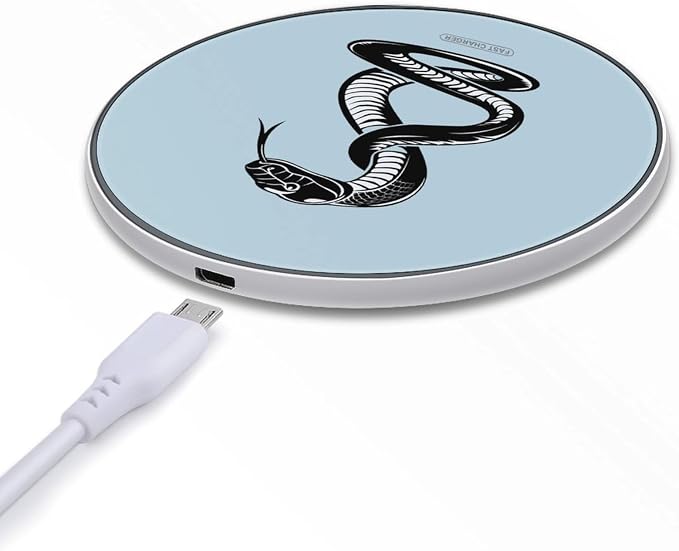 Funny Snake Wireless Charger SlimWireless Charging Pad Anti-Slip Charger Mat for Men Women