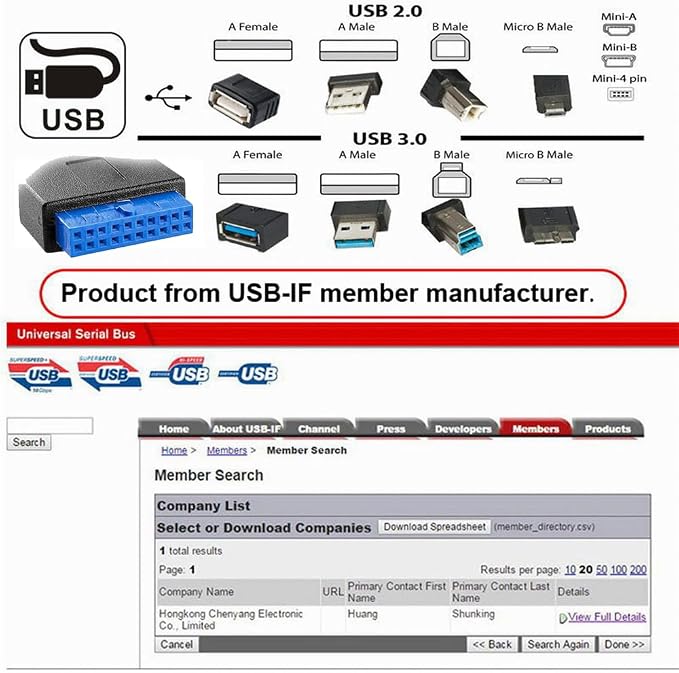 cablecc 5Gbps Type-E USB 3.1 Front Panel Socket &amp USB 2.0 to NVME NGFF M-Key Express Card VL805 Adapter for Motherboard
