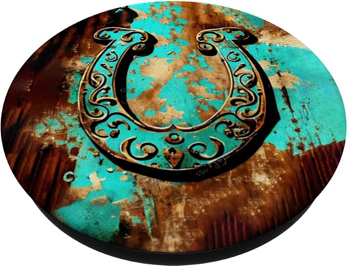 Horseshoe Rustic Vintage Western PopSockets Standard PopGrip