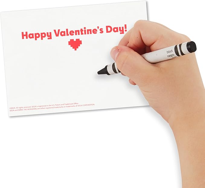 Hallmark Sonic the Hedgehog Valentine's Day Card Assortment for Kids (24 Valentine Cards, 24 Sticker Sheets and Envelopes)