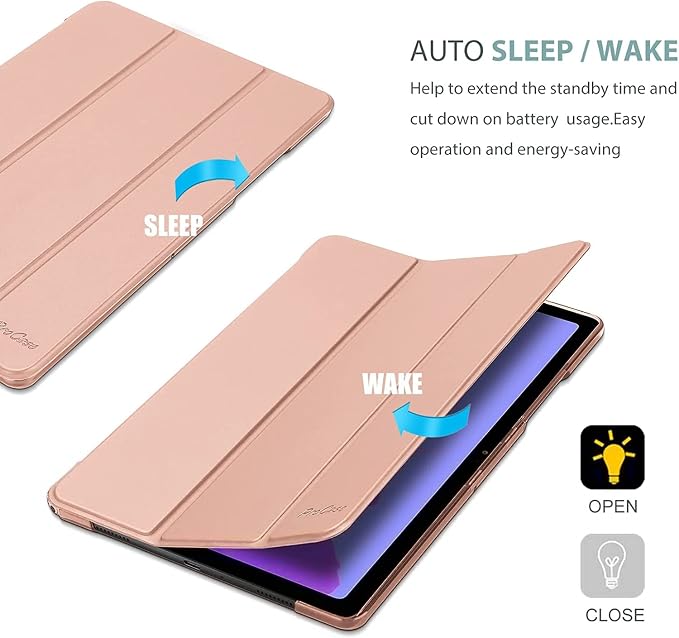 ProCase Smart Case for Galaxy Tab A8 10.5 Slim Stand Hard Back Shell Protective Smart Cover Case for Galaxy Tab A8 10.5 Inch 2022 SM-X200 X205 X207 -Black