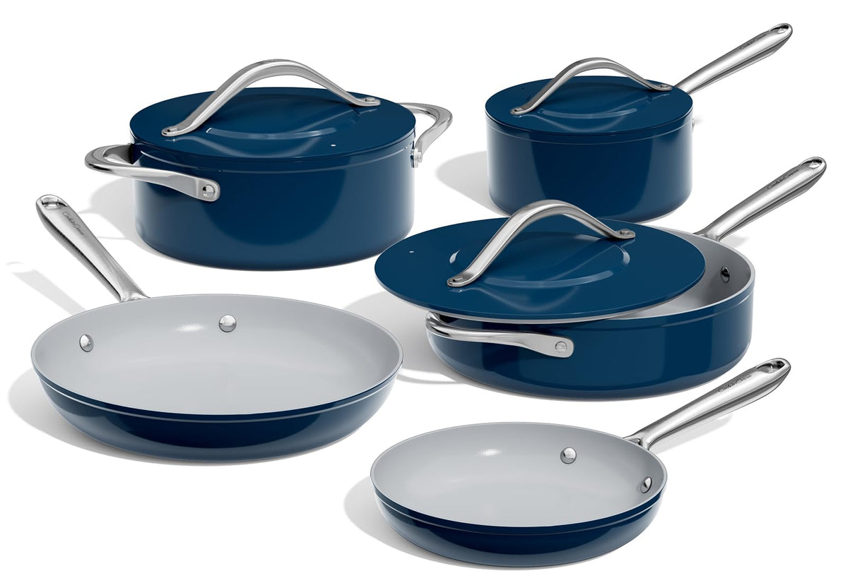 CookinCraze Premium G7 Ceramic Cookware Set, 8-Piece Nonstick Pots and Pans
