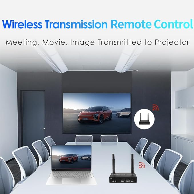 EXVIST Wireless HDMI Extender Transmitter and Receiver W/HDMI Loop-Out, Up to 656 Feet, IR Support, Suitable for Transmitting Video from Laptop, PC, YouTube, Xbox One, PS4 to HDTV or Projector