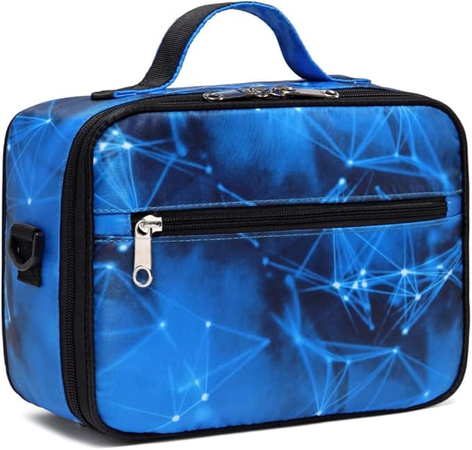 BLUEFAIRY Boys Backpacks Set with Lunch Bag for Kids Primary Elementary School Bags for Teens Middle Book Bags with Insulated Lunch Box for Adolescentes Back to School Travel Aged 8-10 Blue18