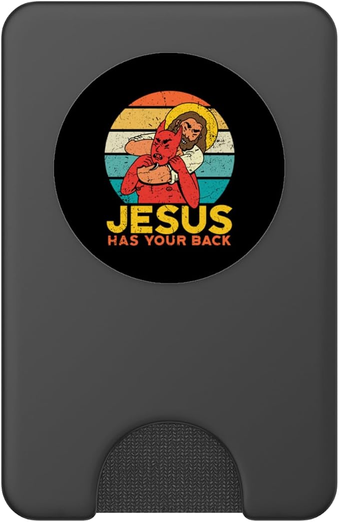 Jesus Has Your Back Jiu Jitsu Chokehold Funny Meme PopSockets Adhesive PopGrip
