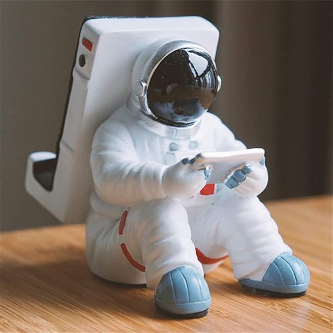 Phone Holder for Desk Creative Astronaut Cell Phone Stand Tablets Phone Holder Phone Supporter for iPhone Ipad Samsung Phone (A)