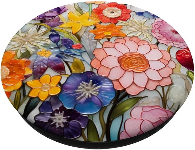 Colorful Floral Murano Glass Effect Venetian Glass PopSockets Adhesive PopGrip