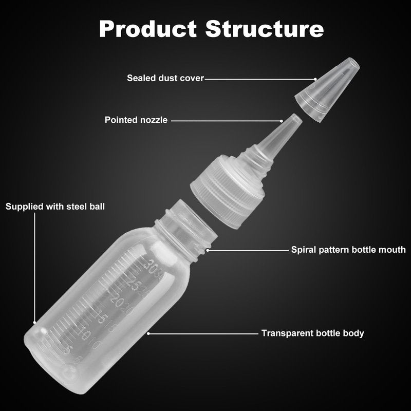 Tbest Paint Bottle,10 Pack Airbrush Paint Bottles Jars Plastic containers 1oz/30ml of Acrylic Storage Mixing with Ball jar Bottle Mixer resealable Empty Small Squirt 1inch Container Squeeze