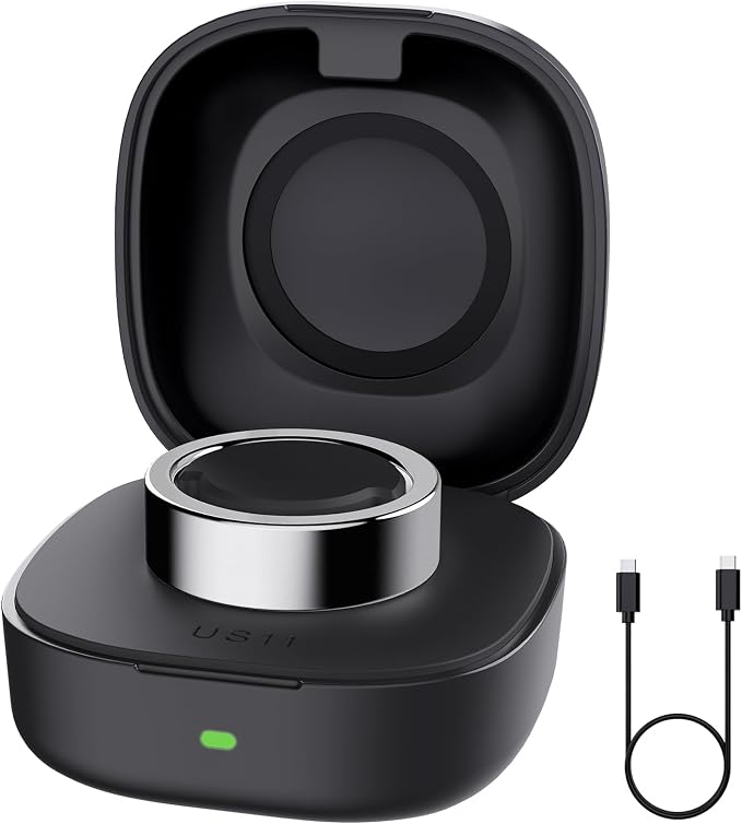 Compatible with Ou-ra Ring Gen3 - Smart Ring Wireless Charger Size 11 600mAh Portable Travel Charging Dock