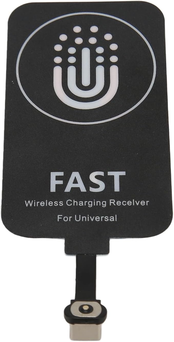 USB C Wireless Charging Receiver 10W Magnetic Charging Back Patch | Magnetic Charging Adapter for Smartphones Ultra Thin ABS Charging Back Patch with Type C Wireless Charging Receiver for And