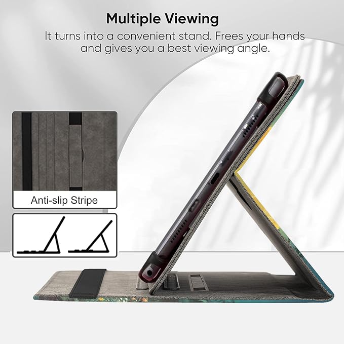 Universal 11 12 Inch Android Tablet Case Slim Fit Standing Cover for 10.9 11 11.5 12 Touchscreen Tablet with Multiple Viewing AnglesBird Tree