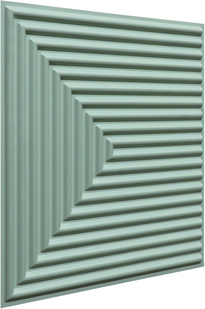 From Plain To Beautiful In Hours 9004 Depth Tier PVC 12 in x 12 in Peel and Stick Wall Panels (Covers / 10 sq.ft), Edge Water, 10 Piece