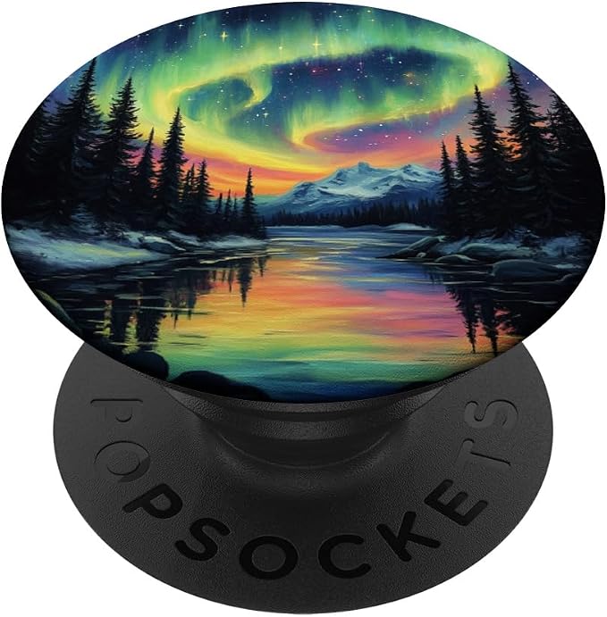 Aurora Borealis Dark Sky Nature Light Display PopSockets Adhesive PopGrip