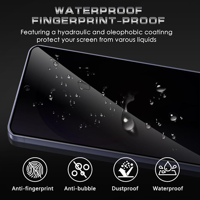 4 Pack Nothing Phone (3a) Pro 5G Privacy Screen Protector 2 Pack Privacy Tempered Glass Film and 2 Pack Camera Lens Protector Anti-Spy Protection for Nothing Phone (3a) Pro 5G Screen Protector