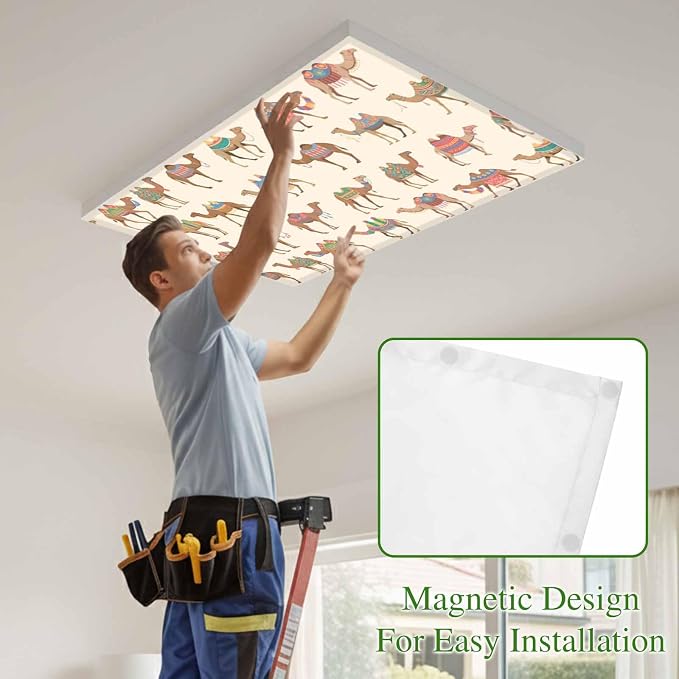 Fluorescent Light Covers for Ceiling Lights Desert Camel Magnetic Light Filters