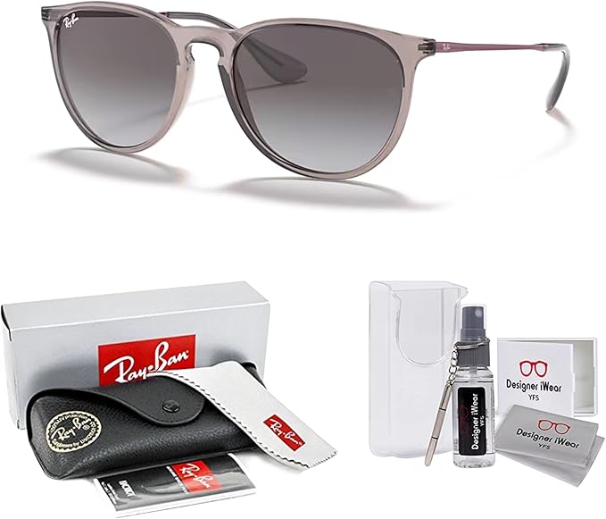 Ray-Ban RB4171 ERIKA Round Sunglasses For Women +BUNDLE with ACCESSORY EYEWEAR KIT