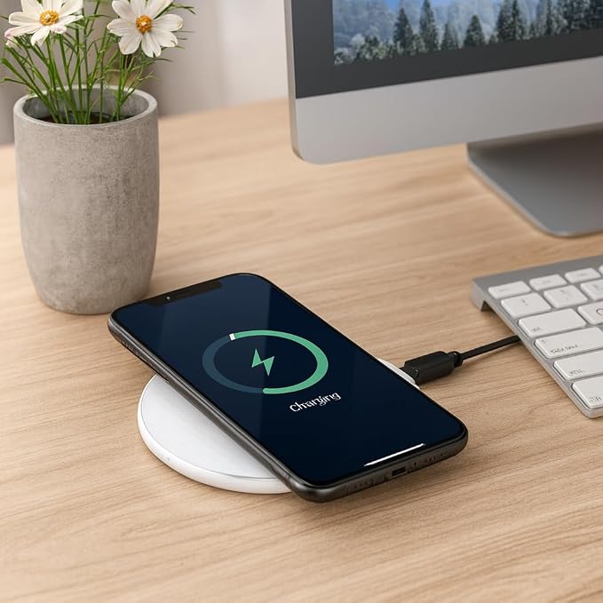 2Pcs Fast Wireless Charger 15W Max Wireless Charging Stand Compatible with iPhone 17/17Plus/17Pro/16/16Plus/16Pro /15/14/13/12/11/X/XR Samsung Galaxy S25/S24/S23/S22/S21/S20/S10/S9/S8 Note 20